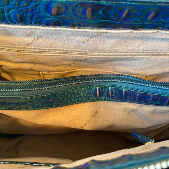 Brahmin Luxury Bag Large size new with dust bag and additional strap Aqua Blue - Picture 2 of 3